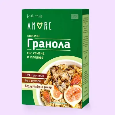 Био гранола овесени семена и плодове